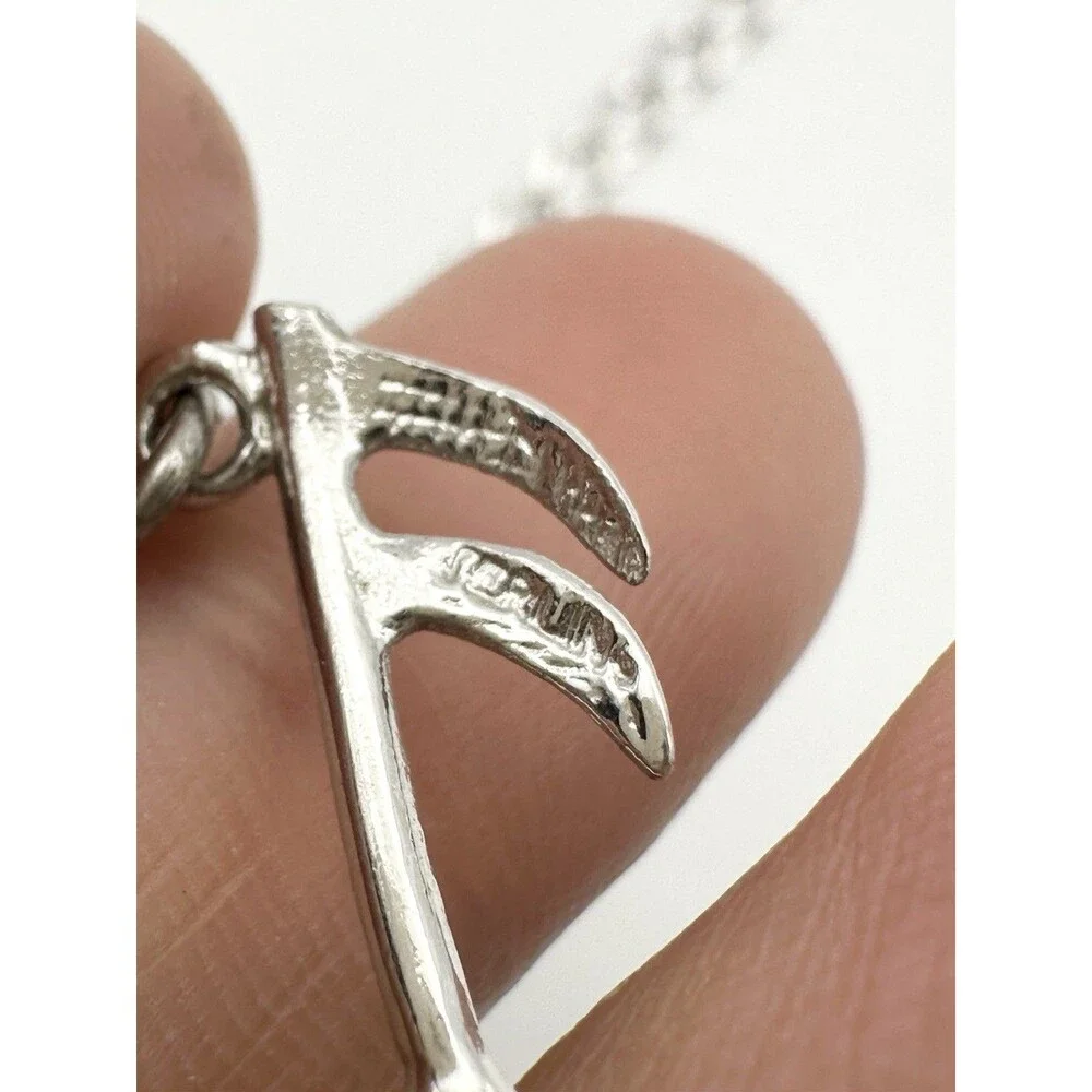 925 Sterling Silver Link Chain Music Note Bracelet 7”